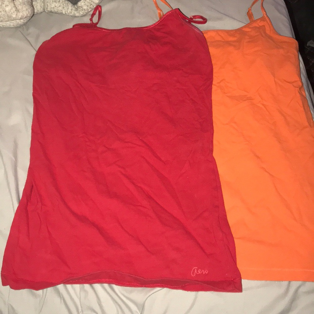 2 Aeropostale camis with built in bras